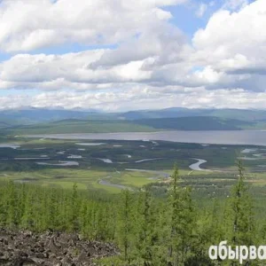 Впадение р. Верхней Ципы в оз. Баунт