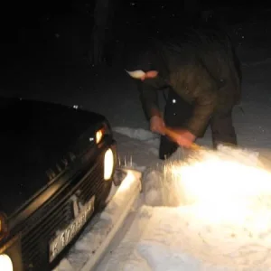 пока нырял снегопад сделал свое дело.