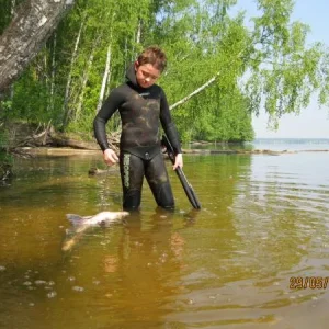 на водохранилище