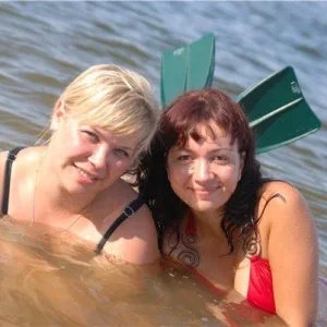 первый раз одела ласты)))