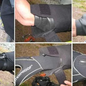 Доработка костюма BS Diver 
На рукавах трилам, который нифига не греет и мешает одевать нормально перчатки. Одного разреза не хватило , чтоб заворачив