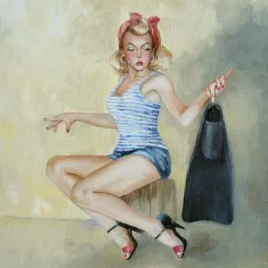 pin up дайвинг 40х30