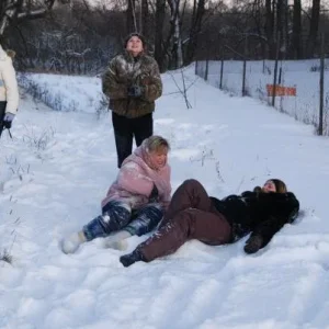 снежная борьба)))