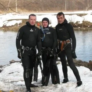 Перед заплывом.