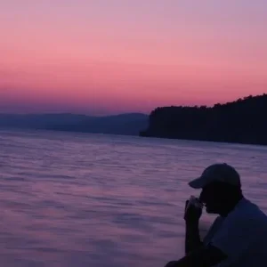 Закат на Черном Море. Бухта Инал.