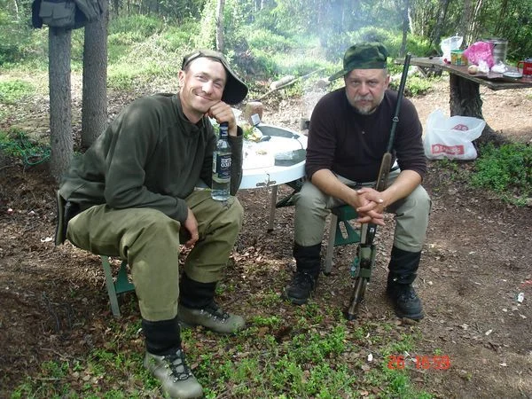 На привале