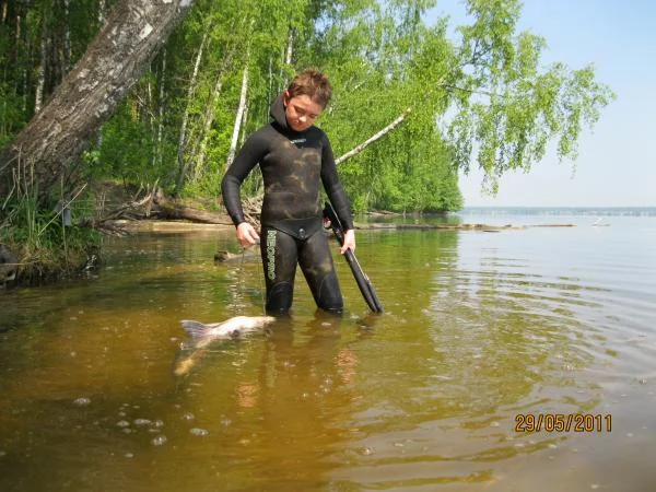 на водохранилище