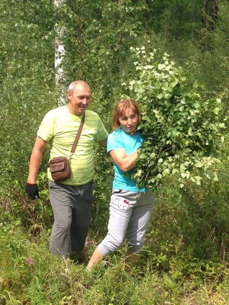 Заготовка веников для баньки с любимой